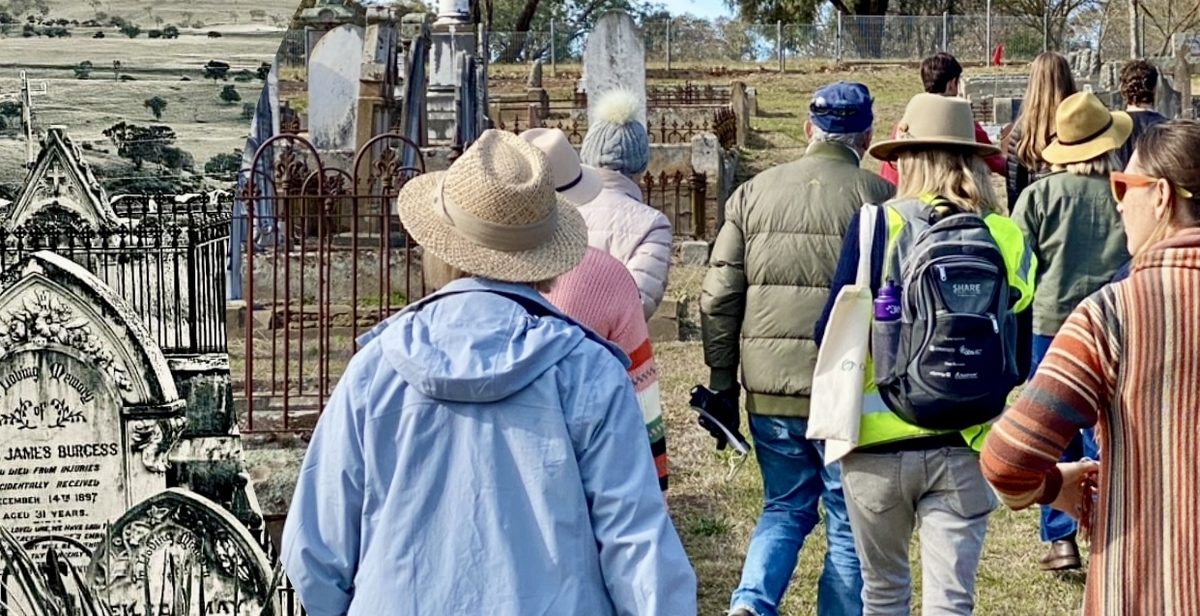 Walking in the historic Yass cemetery