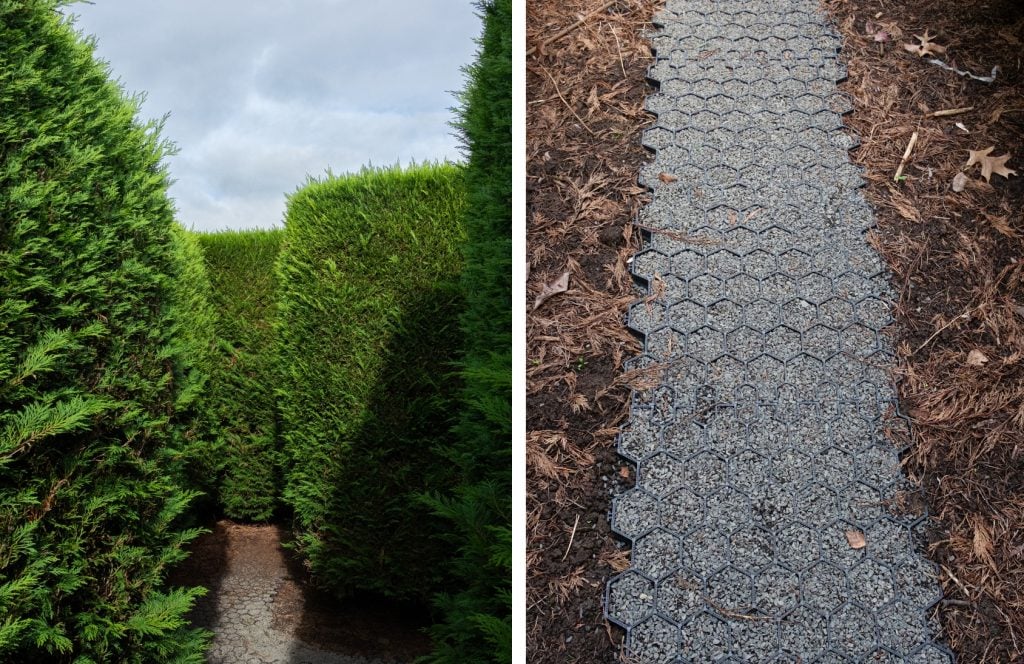 Retiling the hedge maze at Harper's Mansion