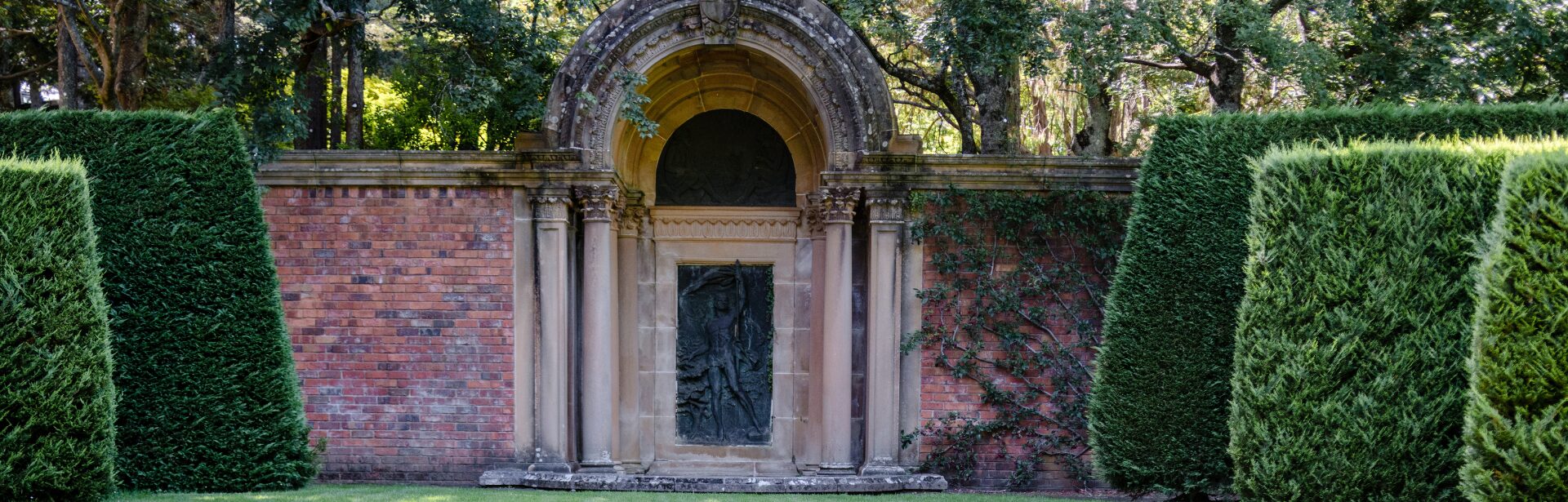 The outdoor garden theatre at Everglades House  Gardens