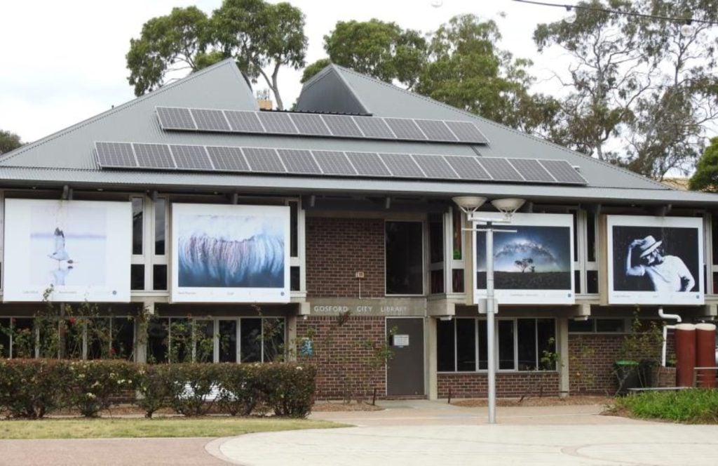 The exterior of Gosford Library.