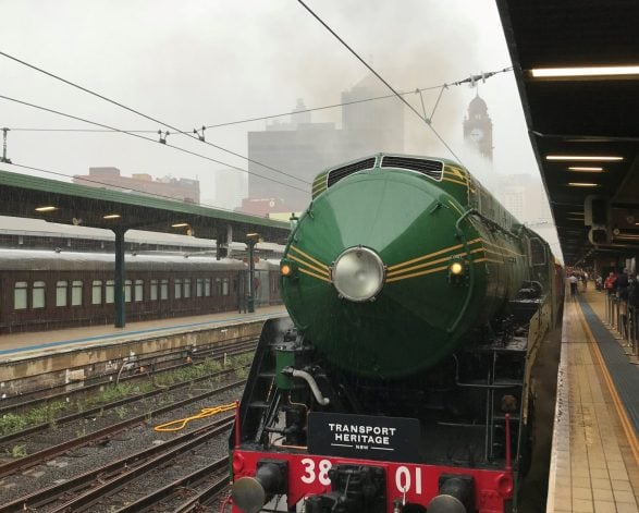 A vintage steam train