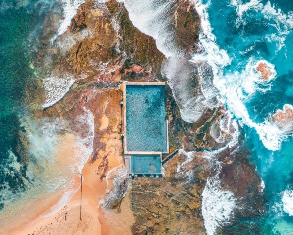 Aerial view of Mona Vale pool