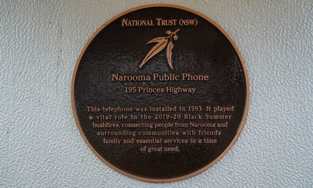 National Trust (NSW) hand-forged, bronze plaque.